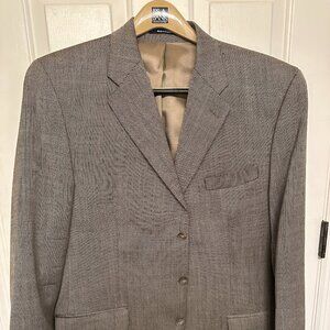 Ralph Lauren Chaps Gray Houndstooth Wool Blazer 44XL